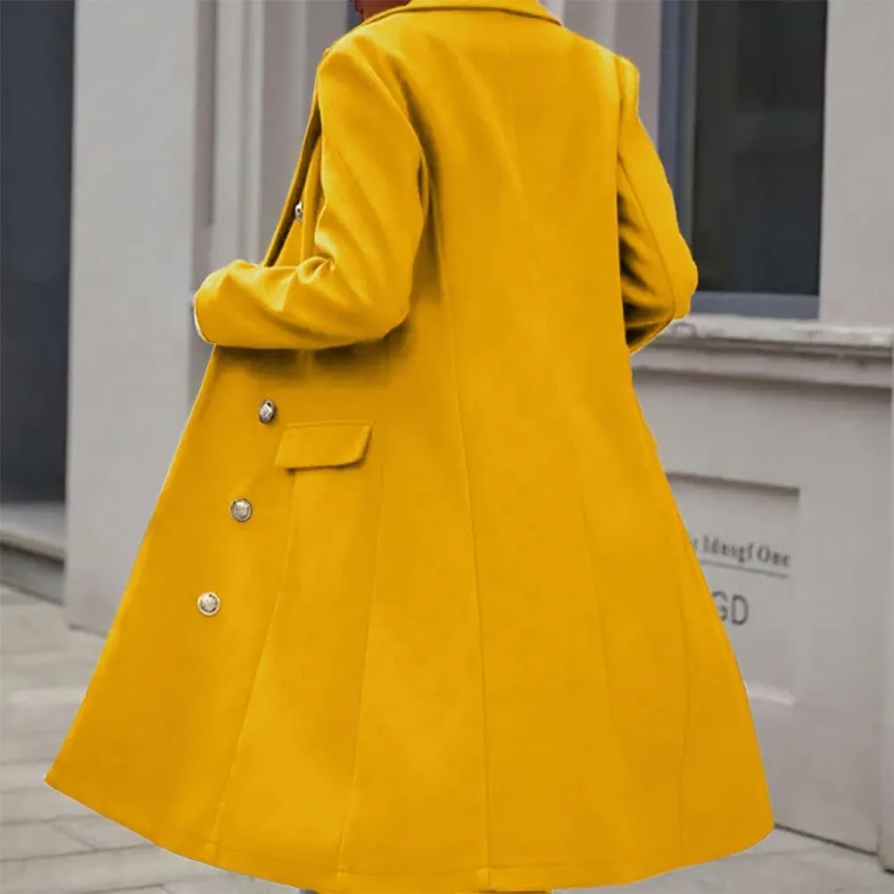 IDEALSANXUN Womens Long Wool Coat for Women Fall Winter Trench Coat Trendy Jackets