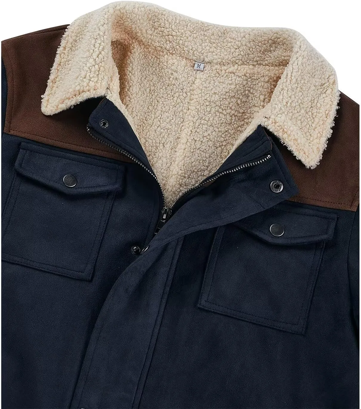 INVACHI Men's Western Jacket Vintage Suede Jacket for Men Cowboy Coats for Men