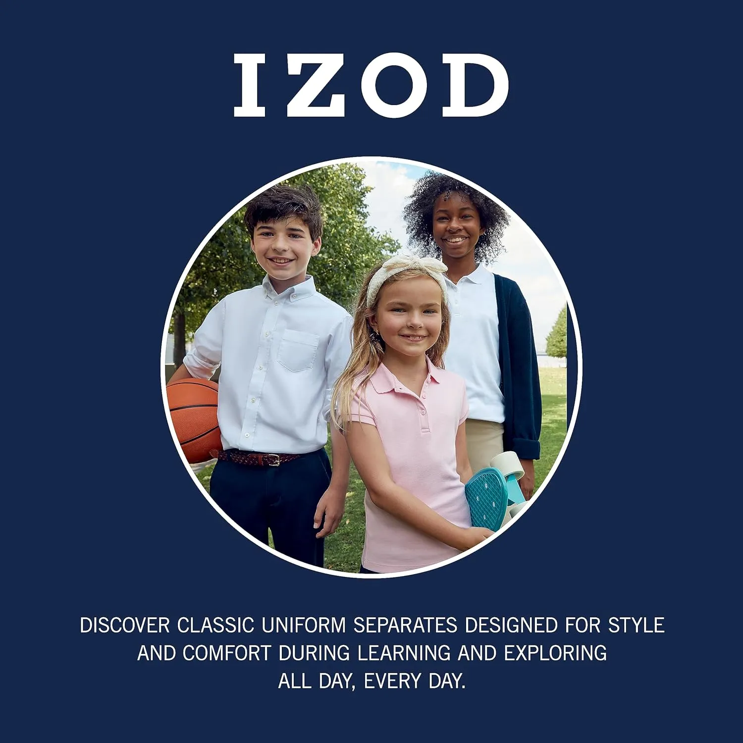 IZOD Girls' School Uniform Sensory-Friendly Jegging, Soft Fabric with Flattened Seams, Tagless