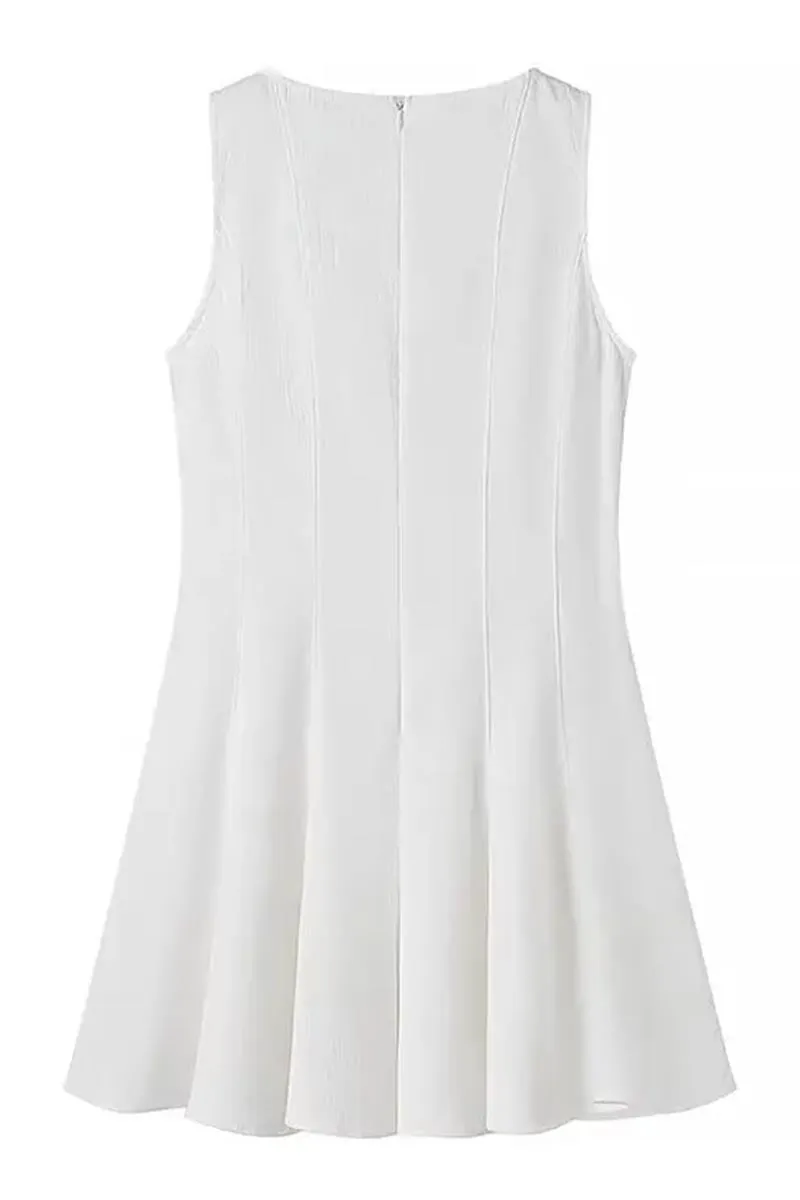 Jaelyn White Graceful Mini Dress