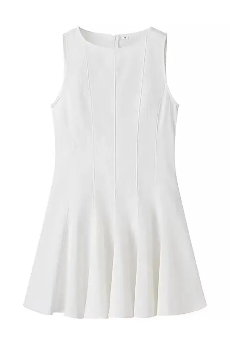 Jaelyn White Graceful Mini Dress