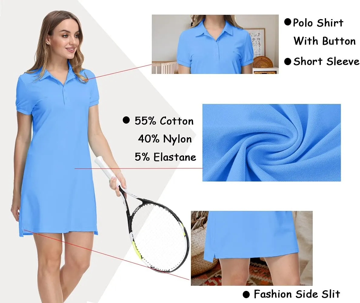 JINSHI Women T Shirt Dress Hiking/Tennis/Golf/Leisure Comfortable and Soft Athletic Dress for Women