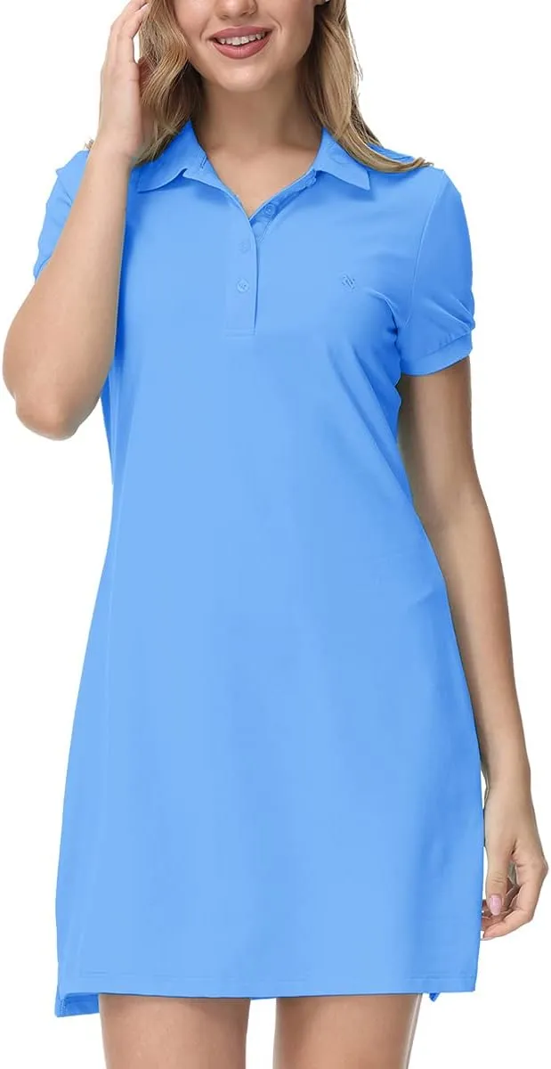 JINSHI Women T Shirt Dress Hiking/Tennis/Golf/Leisure Comfortable and Soft Athletic Dress for Women