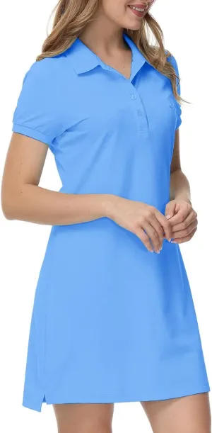 JINSHI Women T Shirt Dress Hiking/Tennis/Golf/Leisure Comfortable and Soft Athletic Dress for Women
