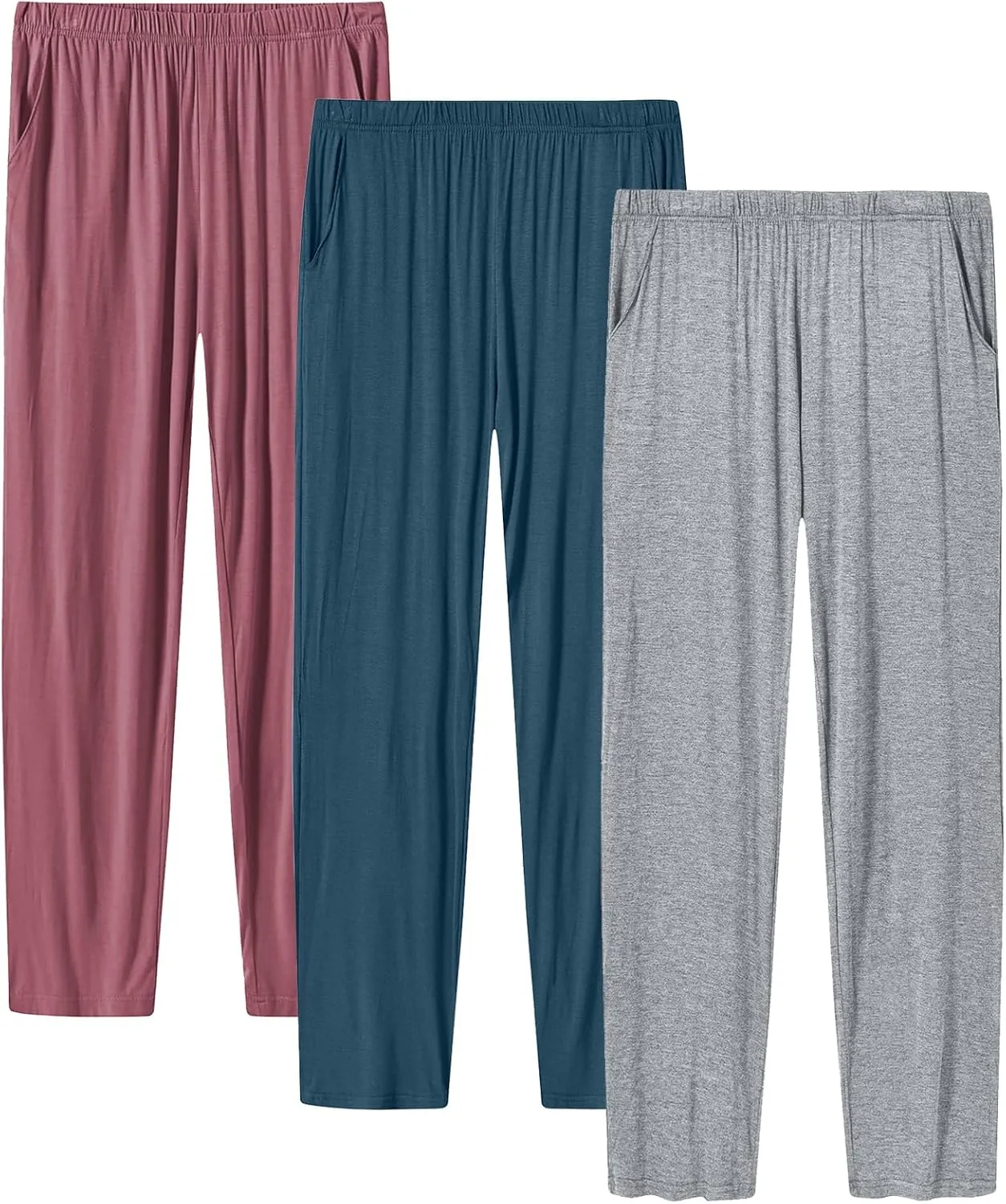 JINSHI Womens Pajama Pants with Pockets Soft Comfortable Lightweight Elastic Drawstring Modal Pajama Bottoms Lounge Pants