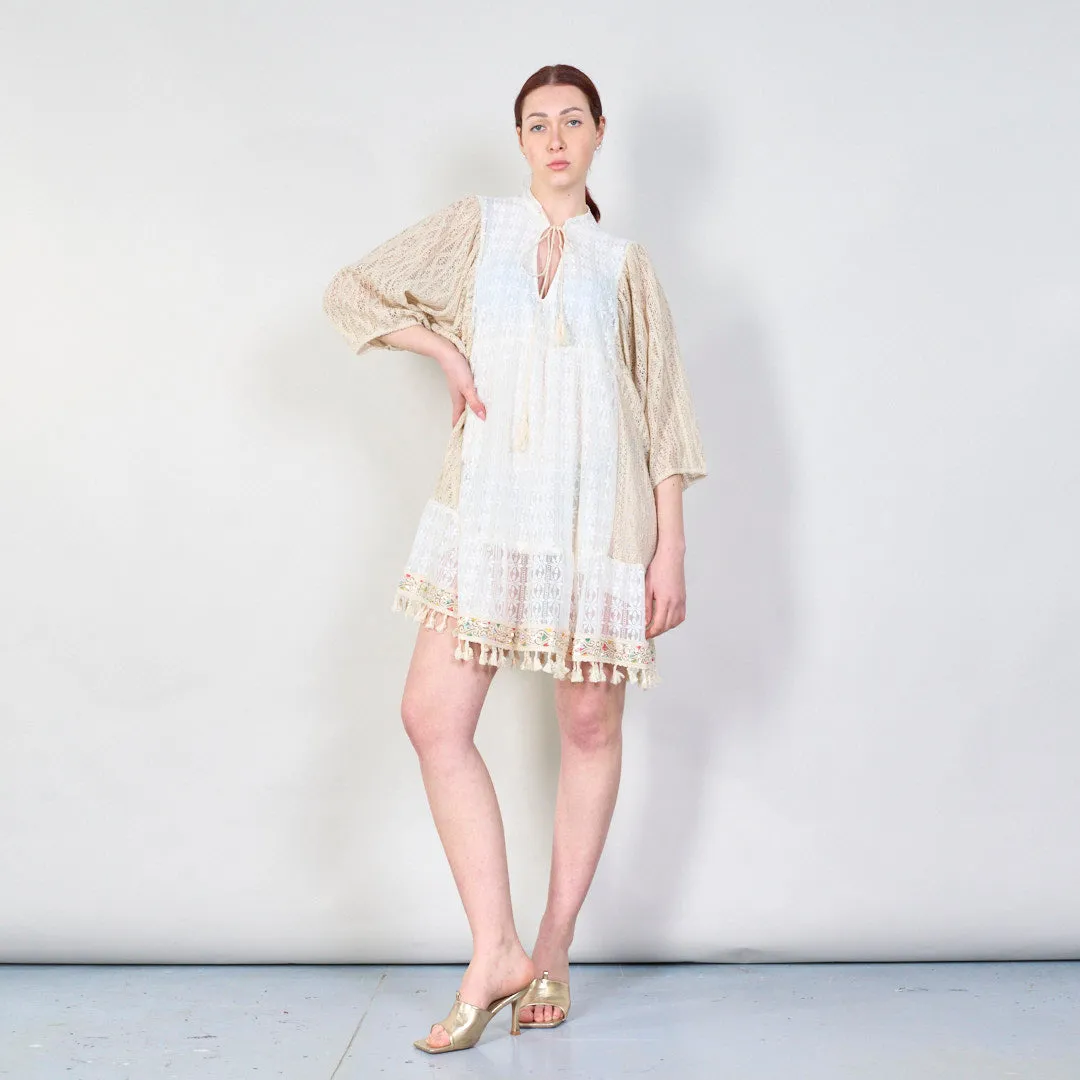 Lace boho mini dress wholesale