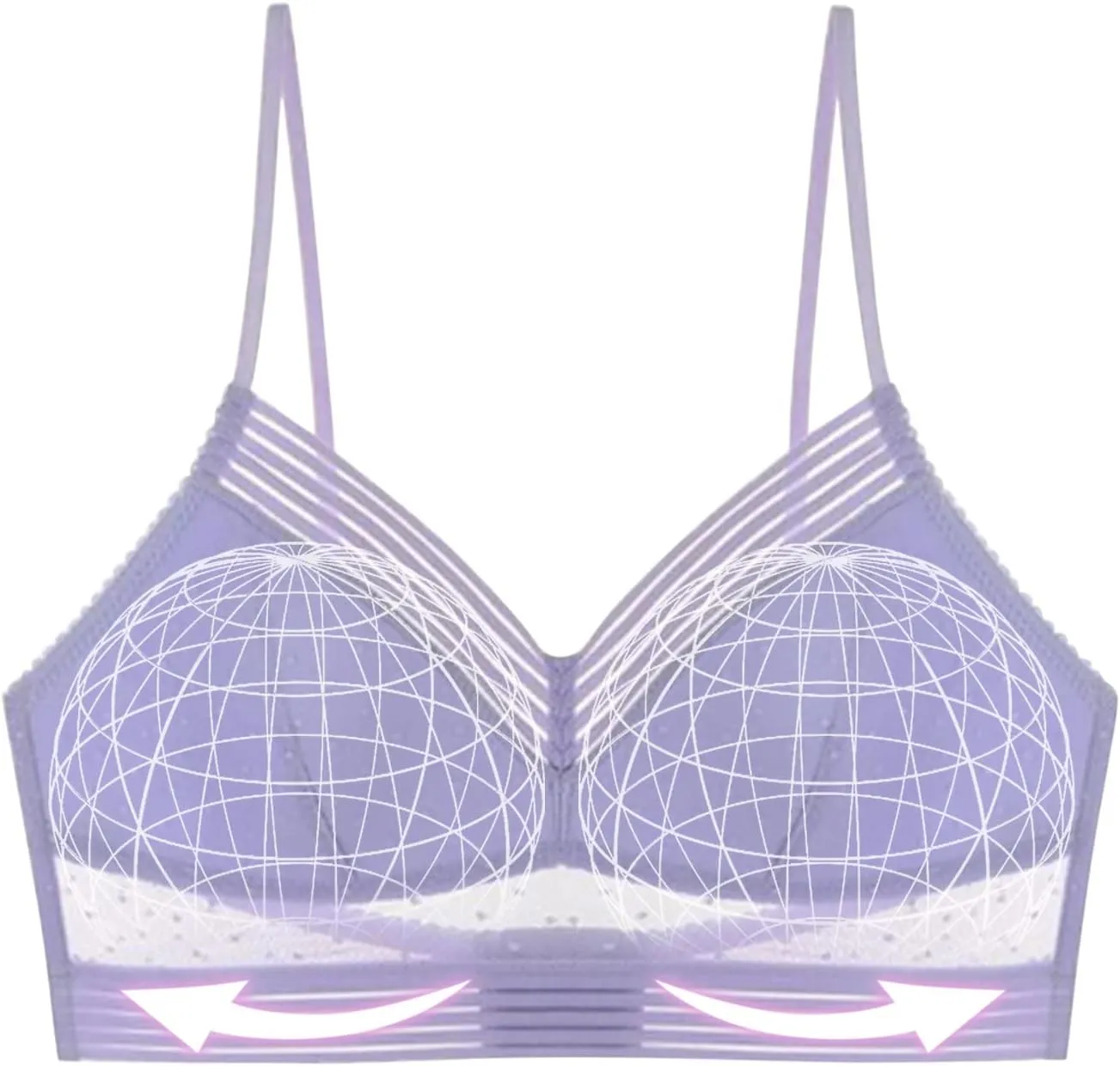 Lace Bralettes for Women, Deep V Plunge Bra Comfortable Convertible Strap Wire Free Criss Cross Back Bralette Crop Top