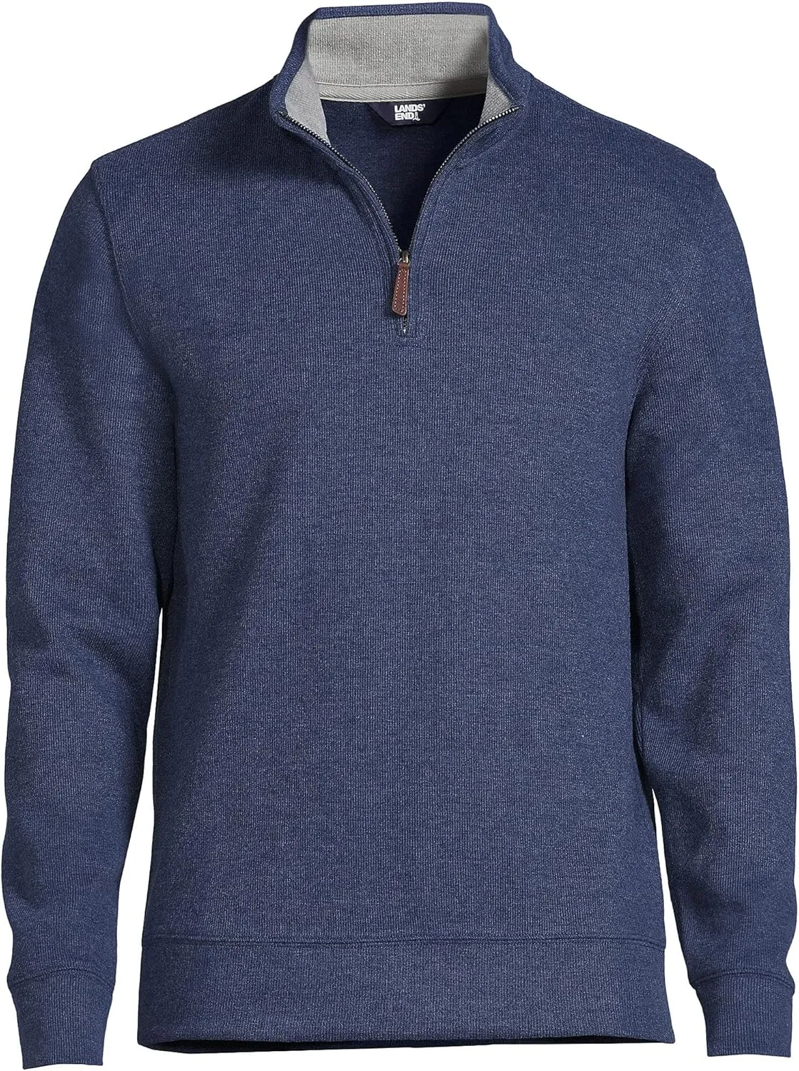 Lands' End Men's Bedford Rib Quarter Zip Sweater