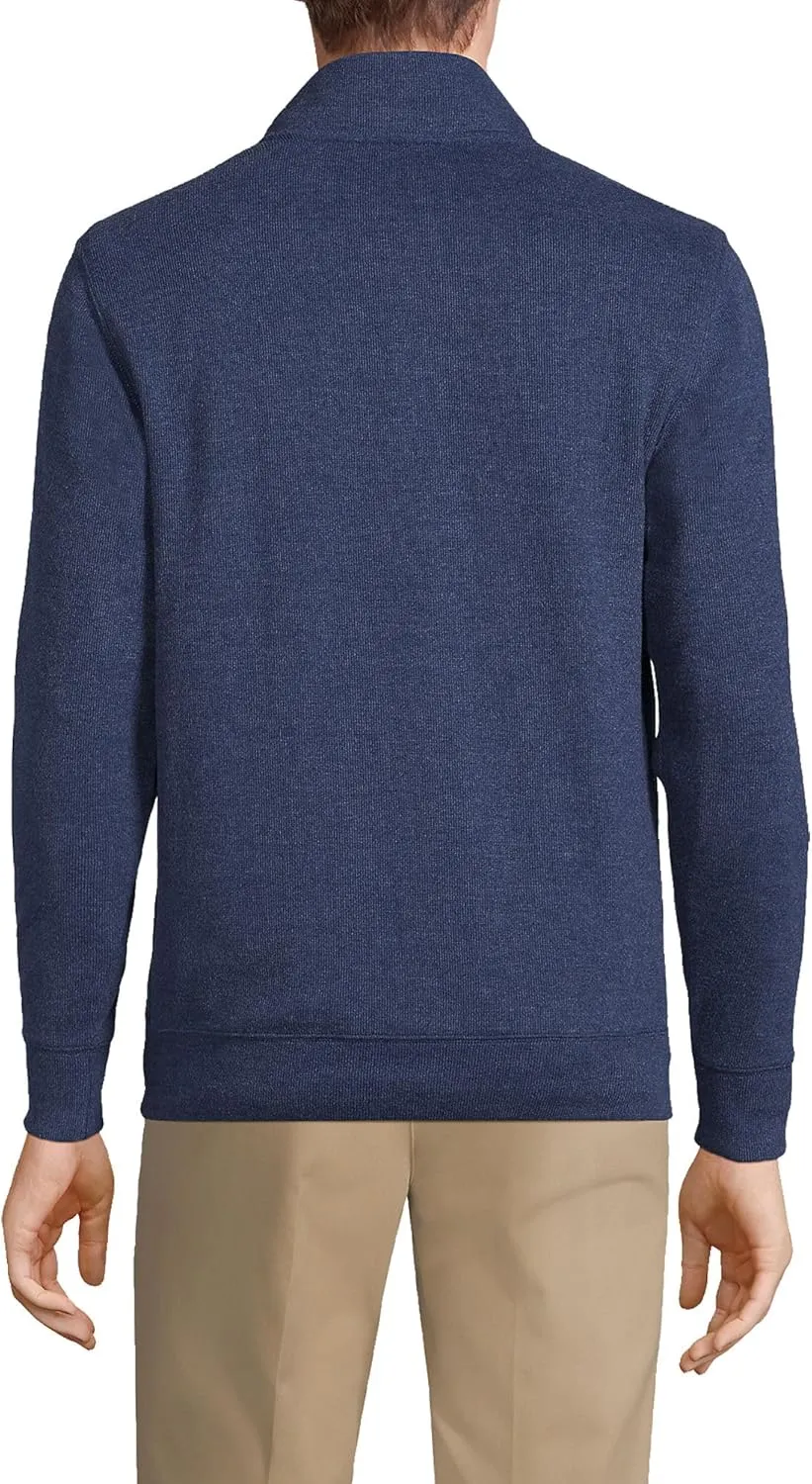 Lands' End Men's Bedford Rib Quarter Zip Sweater