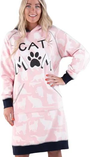Lazy One Oversized Hoodie Sweatshirt, Comfortable Sleepwear, Sweater Dress for Women