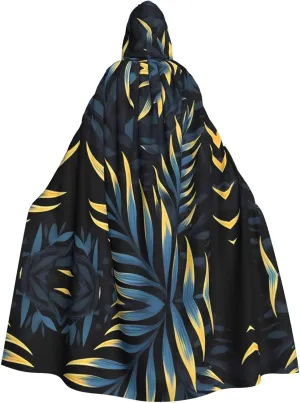 Leaves in the Dark Prints Hooded Cloak for Halloween, Role-playing, and Costume Parties - Comfortable and Durable