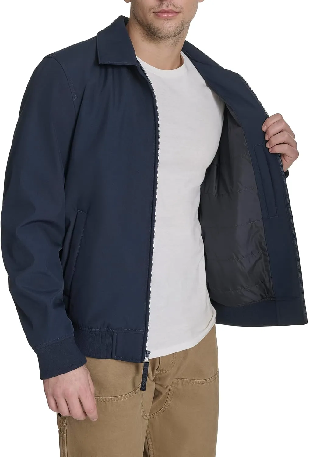 Levi's Men's Lightweight Softshell Varsity Rib Knit Bomber Jacket