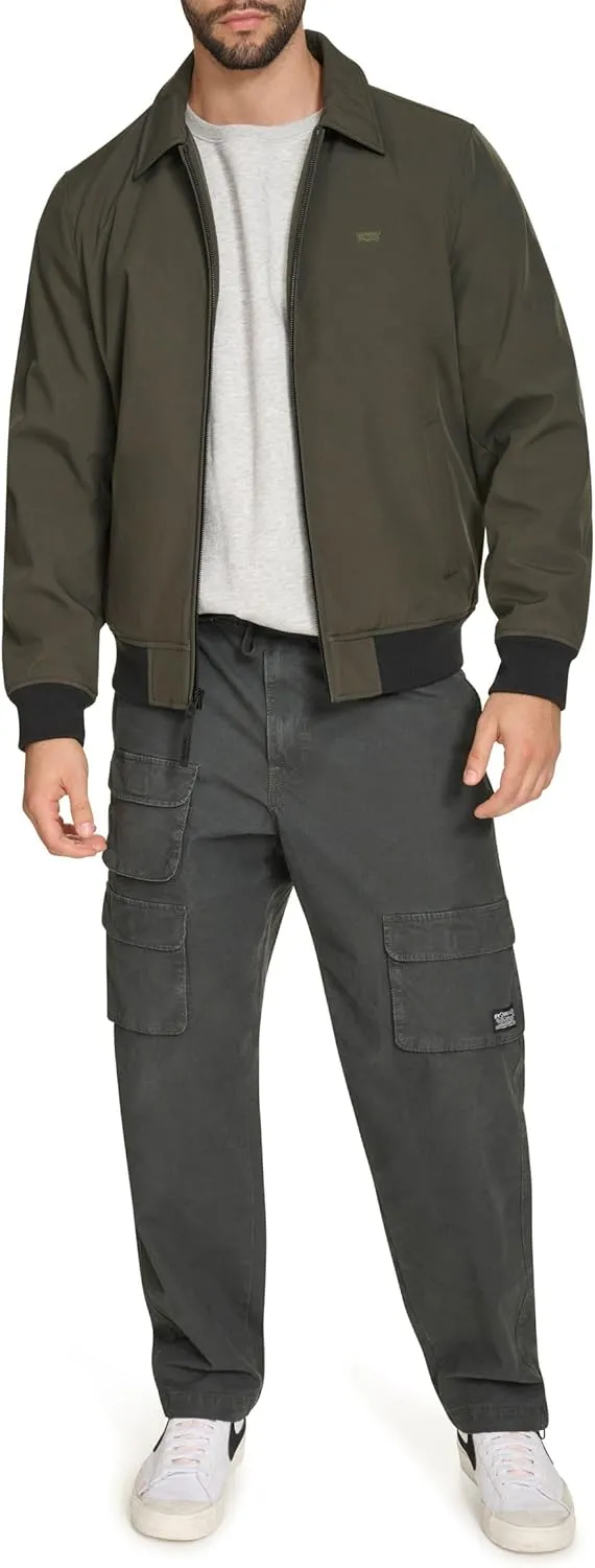 Levi's Men's Lightweight Softshell Varsity Rib Knit Bomber Jacket