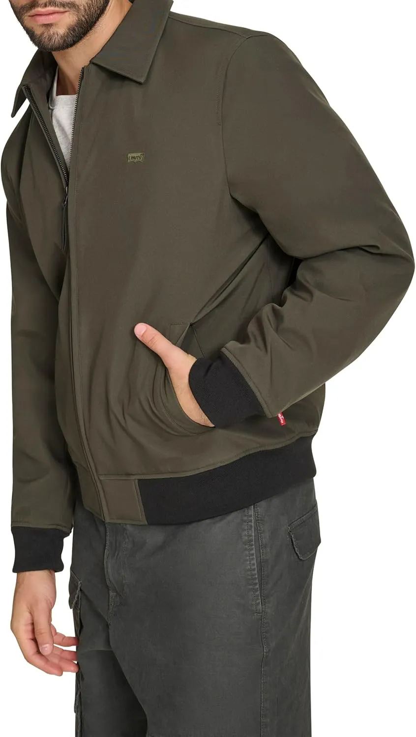 Levi's Men's Lightweight Softshell Varsity Rib Knit Bomber Jacket