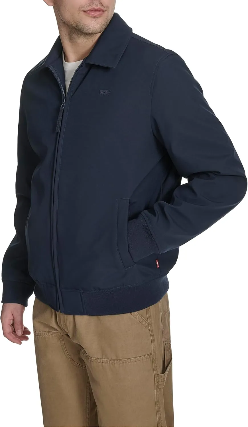 Levi's Men's Lightweight Softshell Varsity Rib Knit Bomber Jacket