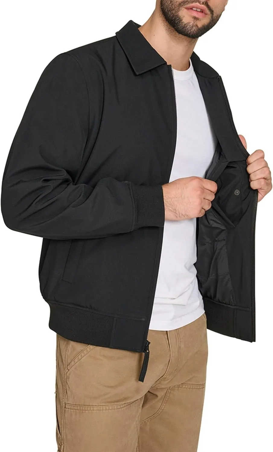 Levi's Men's Lightweight Softshell Varsity Rib Knit Bomber Jacket