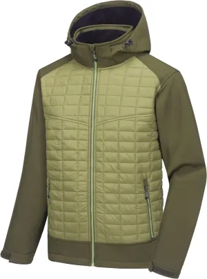 Little Donkey Andy Men's Lightweight Insulated Hybrid Jacket for Hiking Running Ski Thermal Warm with Removable Hood