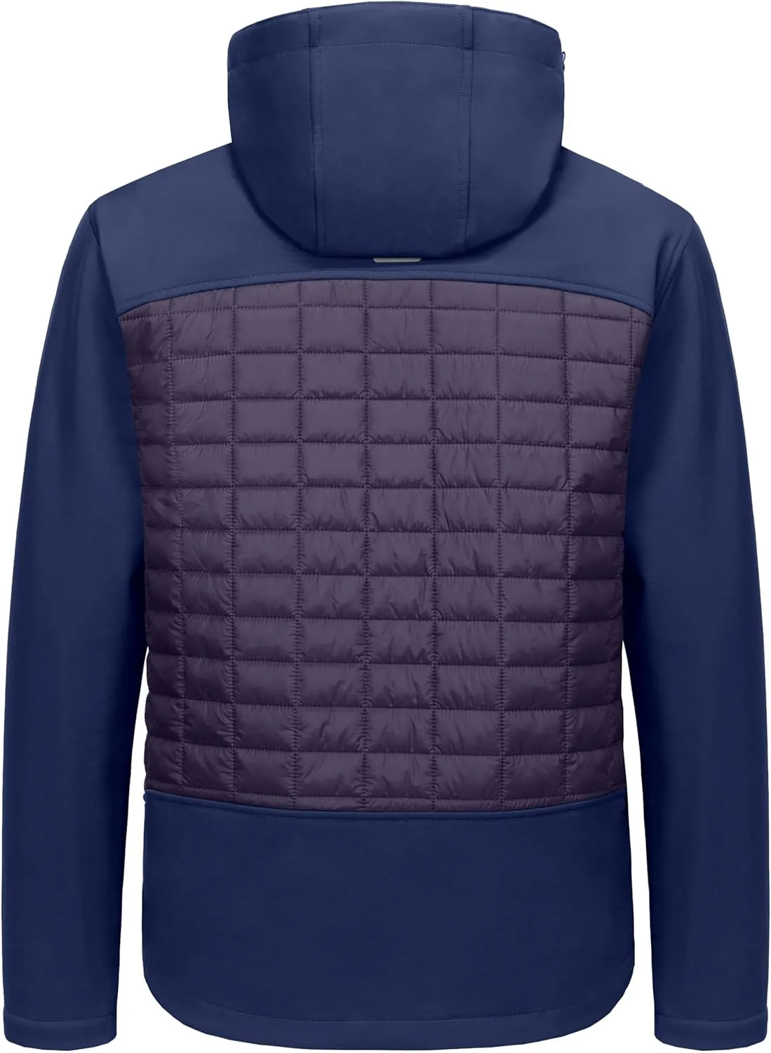 Little Donkey Andy Men's Lightweight Insulated Hybrid Jacket for Hiking Running Ski Thermal Warm with Removable Hood
