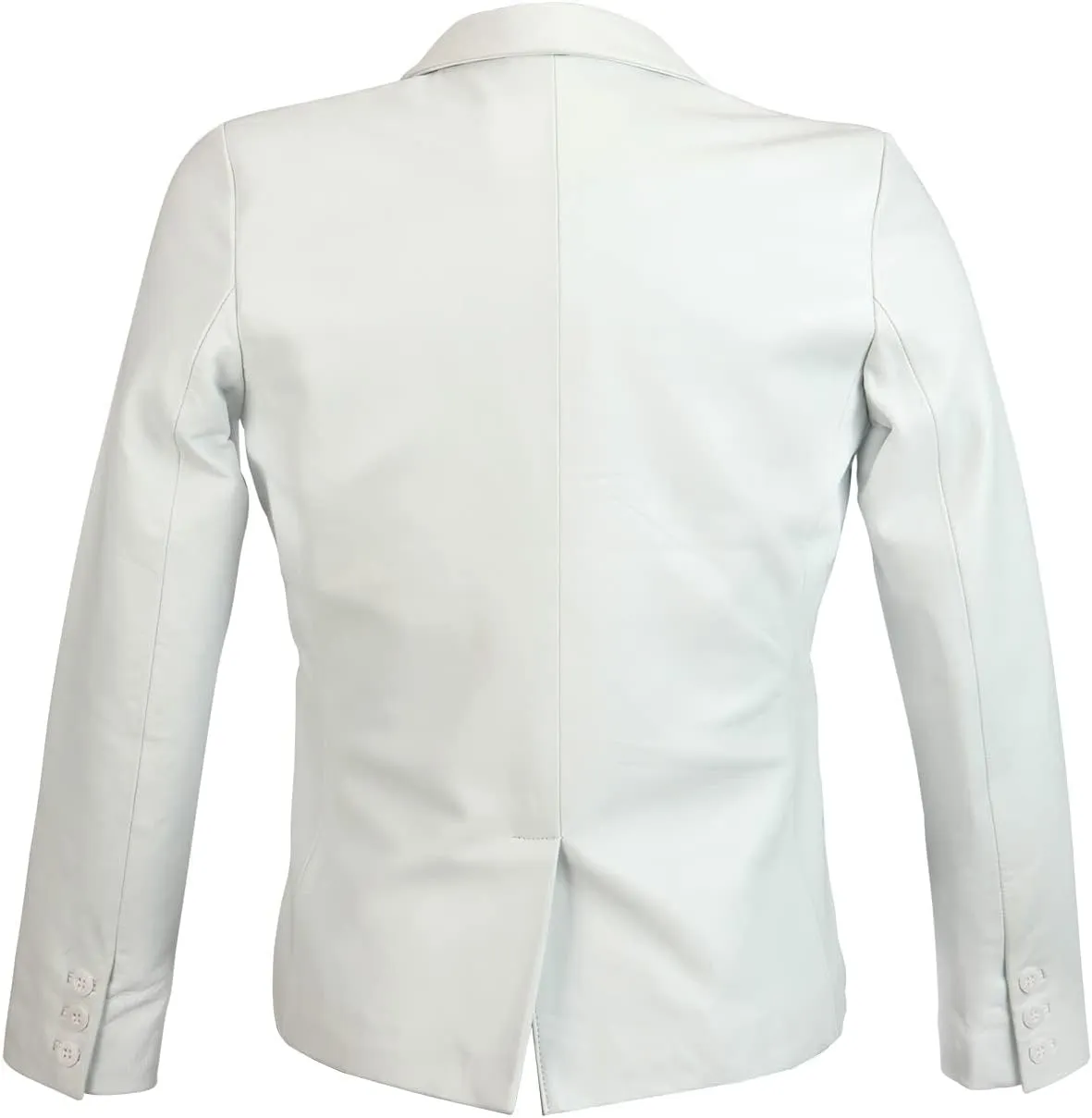 LL LEATHER LOVERS Women's Leather Coat - One Button Down Closure Round Neck Lambskin Leather Bike Riding Coat For Girl