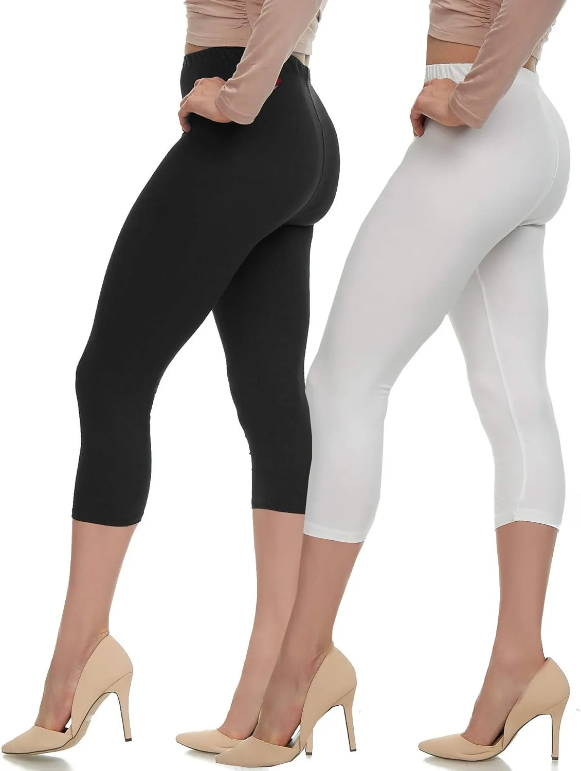 LMB High Waisted Leggings for Women - High Classic Waistband - Extra Soft Fabric, Perfect for Lounging, Yoga