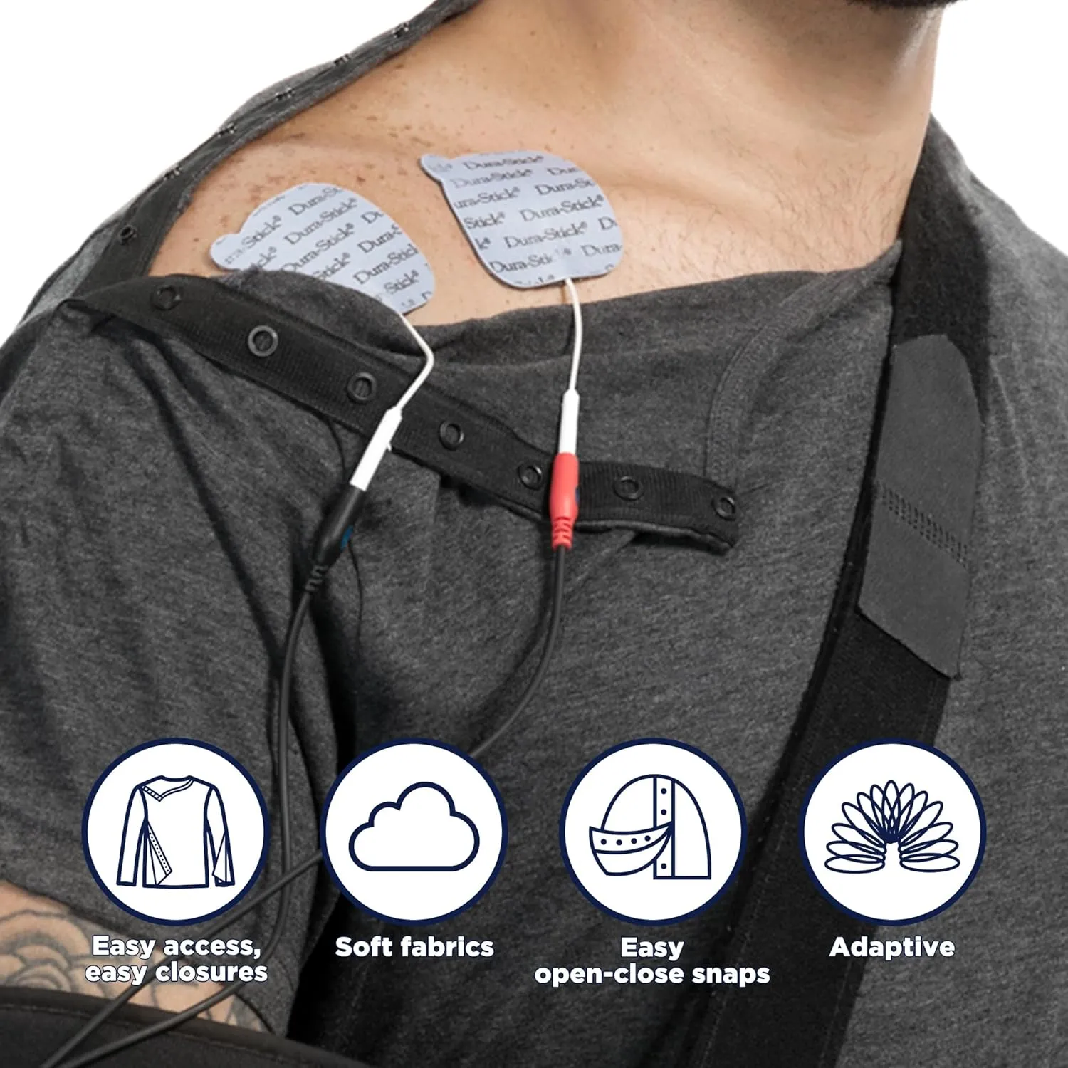 MAI Post Shoulder Surgery Shirts for Men - Tear Away Recovery Shirt, Premium Chemotherapy Clothing | Breathable & Comfortable