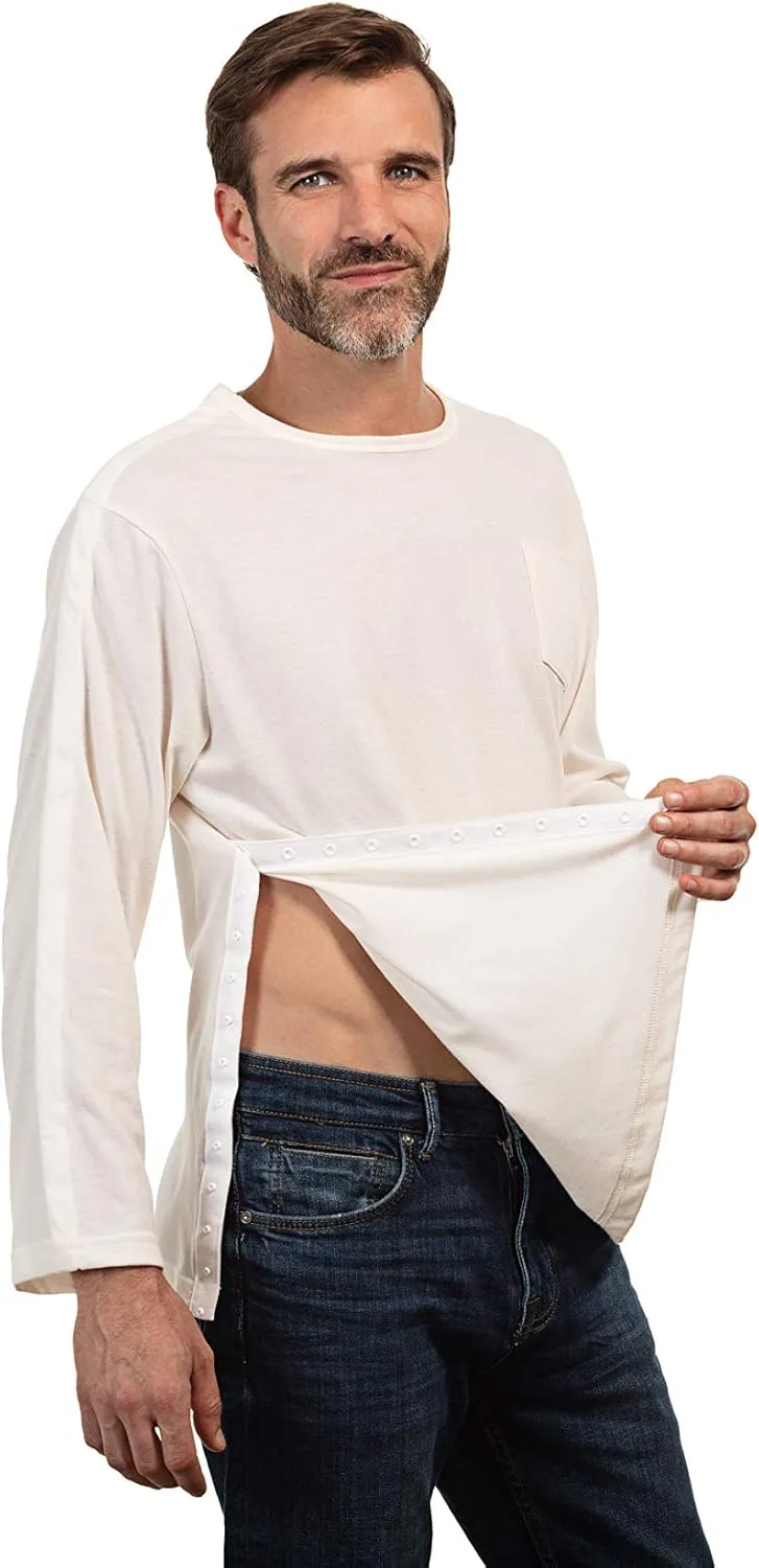 MAI Post Shoulder Surgery Shirts for Men - Tear Away Recovery Shirt, Premium Chemotherapy Clothing | Breathable & Comfortable