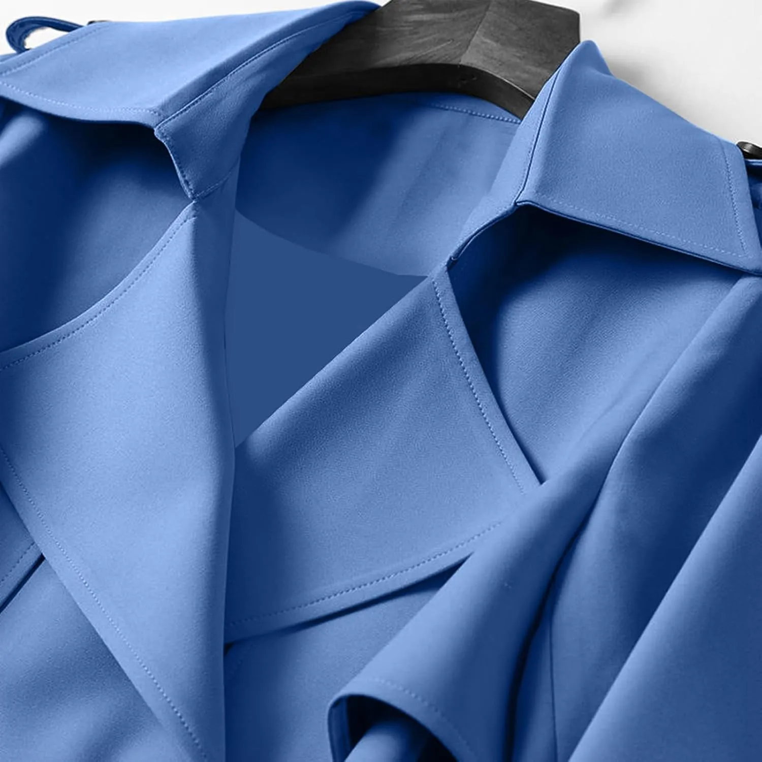 maisdgop Long Winter Coats for Women Casual Double Breasted Woolen Cloth Trench Coat Long Sleeve Open Front Lapel Overcoat