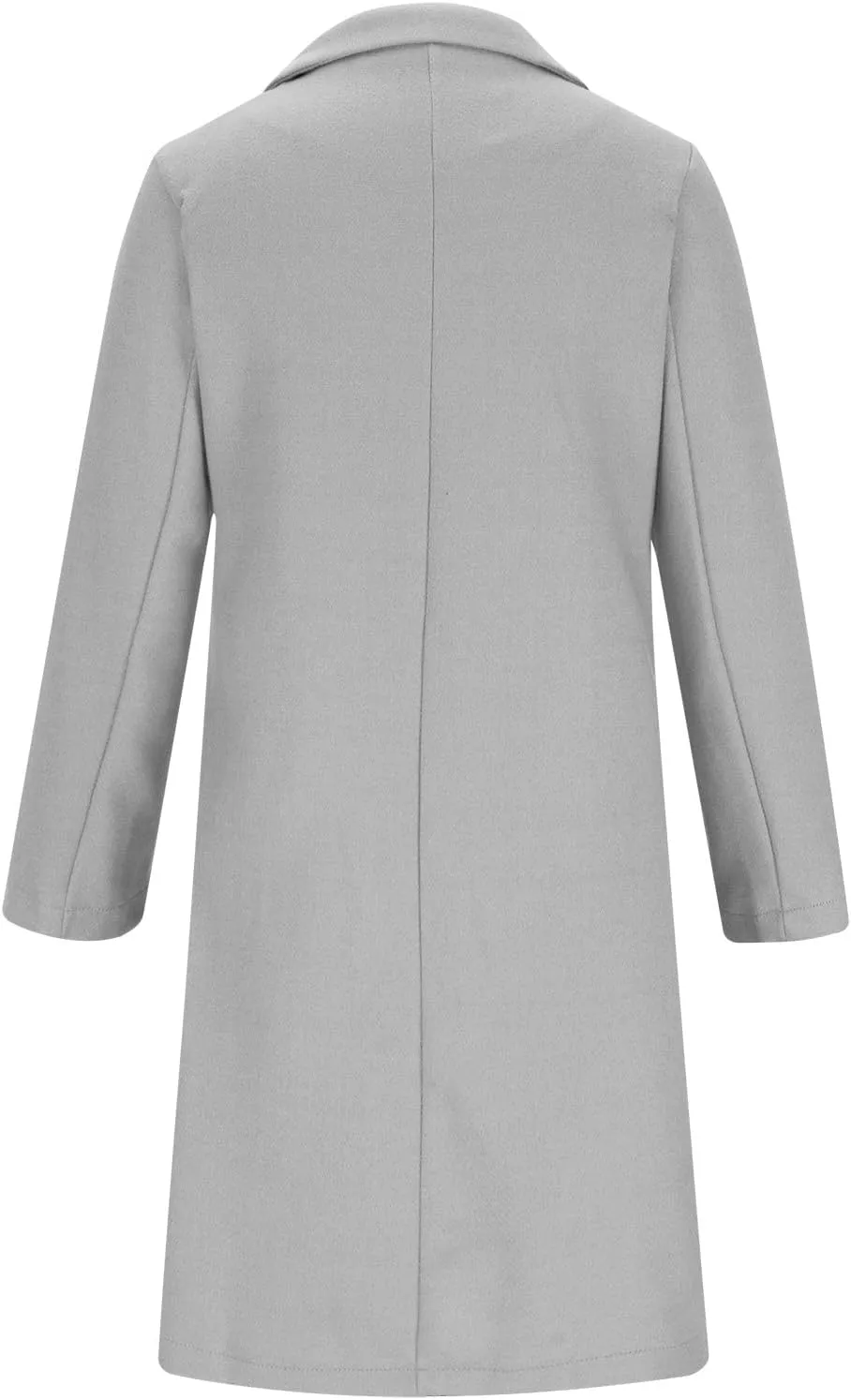 maisdgop Women's Trench Coat Winter Wool Blend Coats Trendy Double Breasted Lapel Jacket Open Front Windbreaker with Pockets