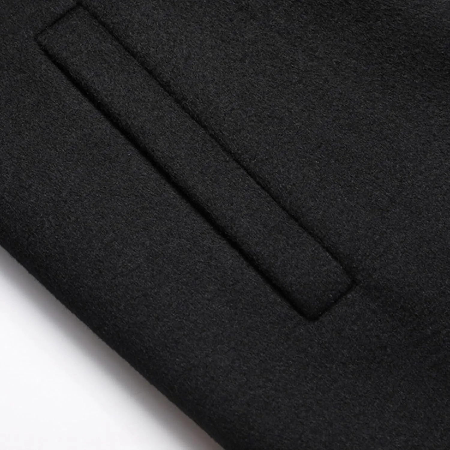 Maiyifu-GJ Men's Lapel Quilted Wool Blend Coat Detachable Scarf Single Breasted Pea Coat Casual Warm Winter Trench Coats