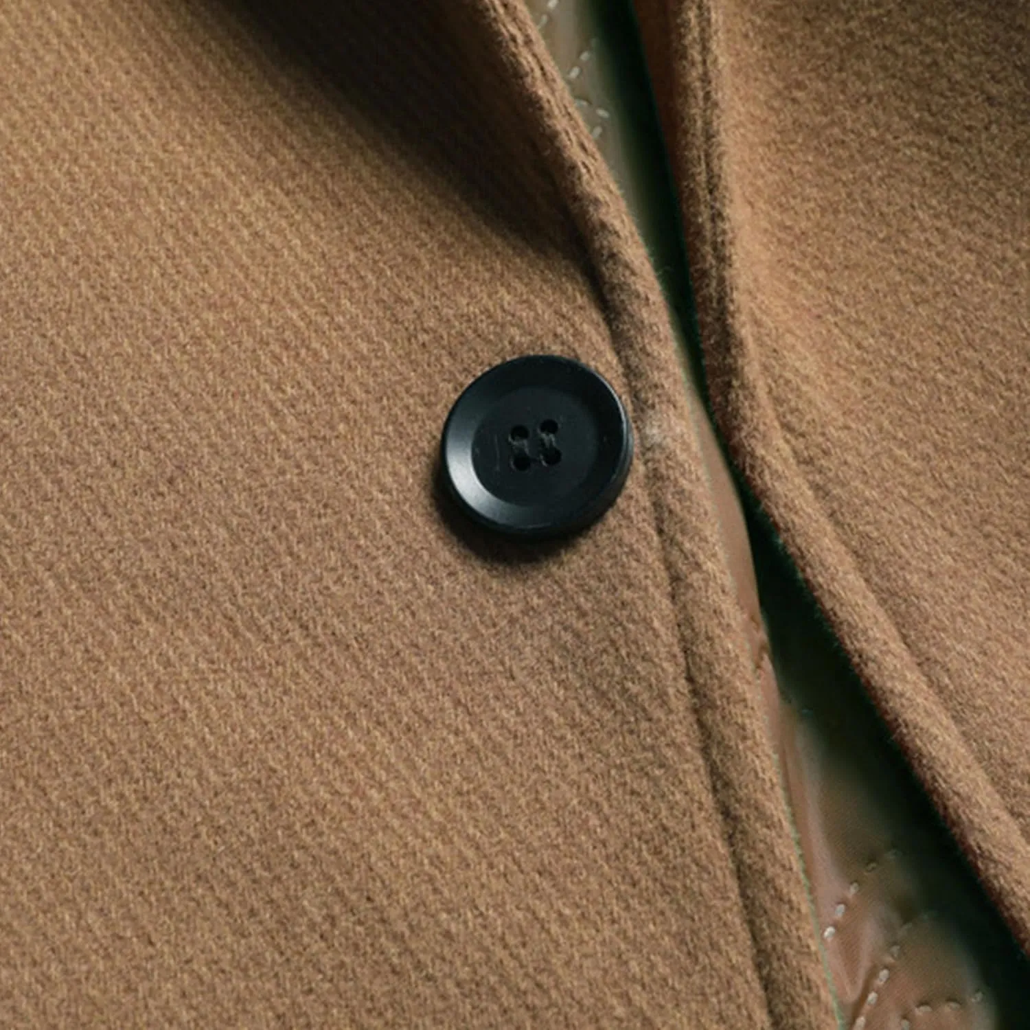 Maiyifu-GJ Men's Lapel Quilted Wool Blend Coat Detachable Scarf Single Breasted Pea Coat Casual Warm Winter Trench Coats
