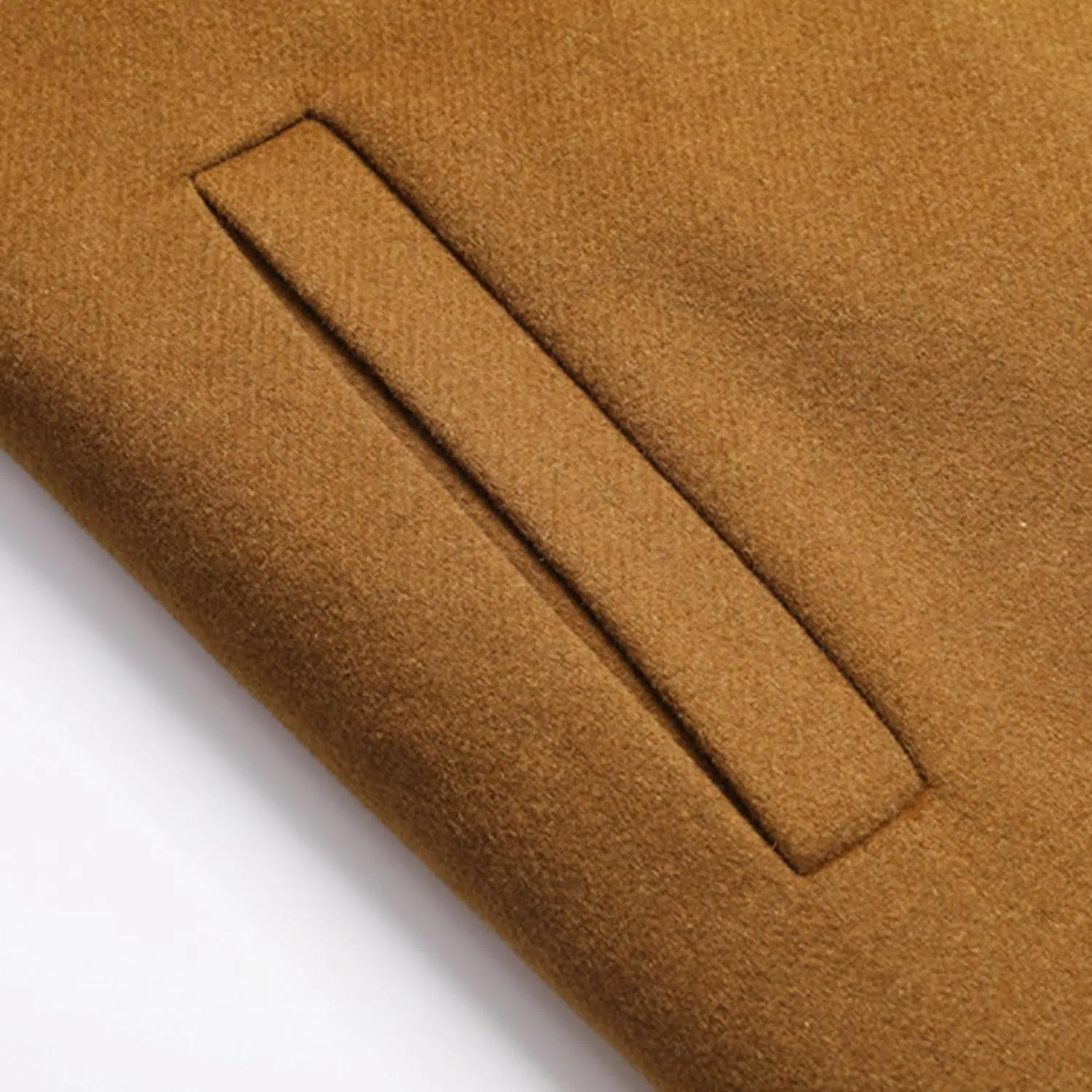 Maiyifu-GJ Men's Lapel Quilted Wool Blend Coat Detachable Scarf Single Breasted Pea Coat Casual Warm Winter Trench Coats