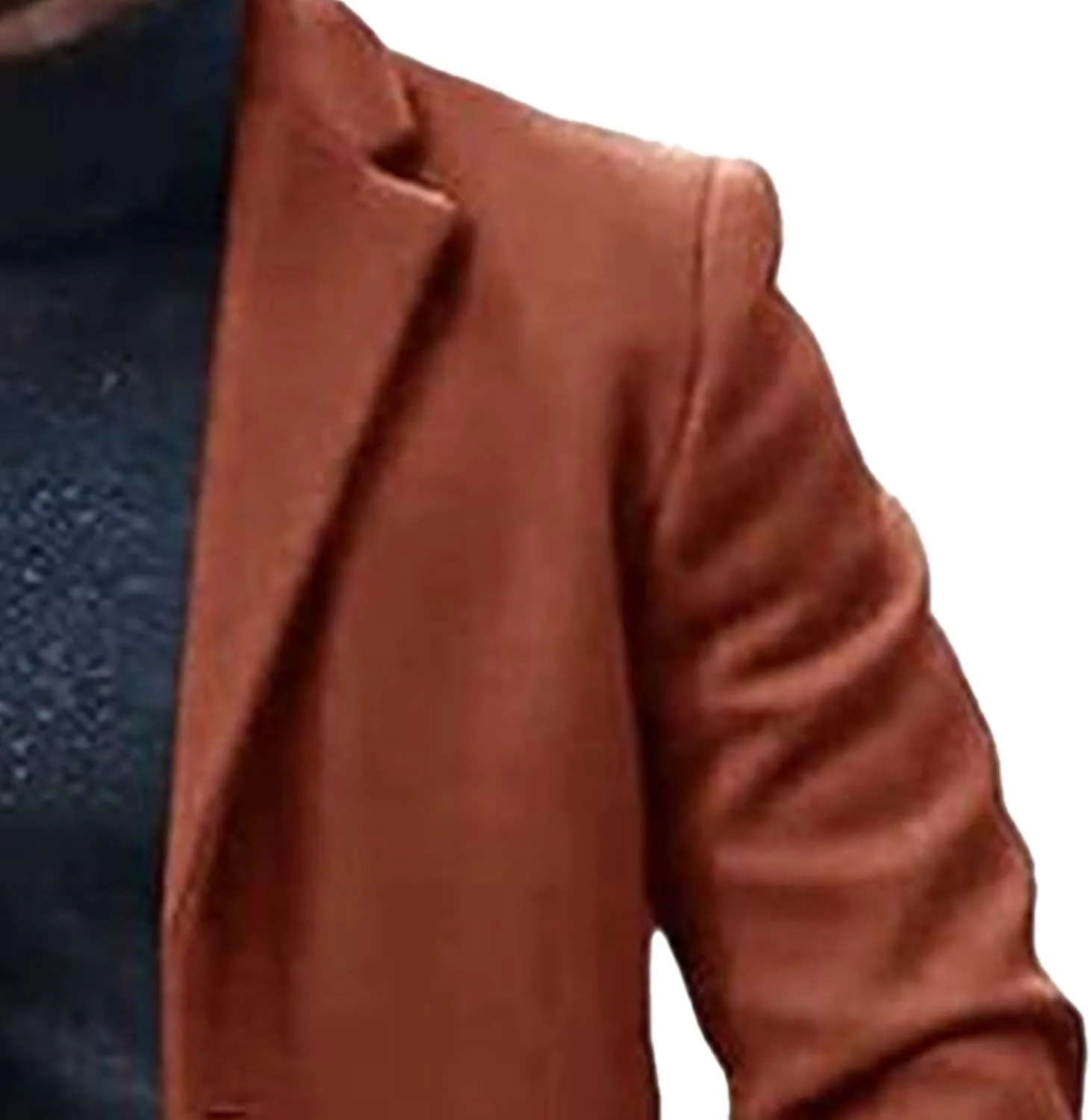 Maiyifu-GJ Men's Thermal Wool Blend Trench Coats Single Breasted Notch Lapel Wool Coat Mid-Length Fashion Peacoat