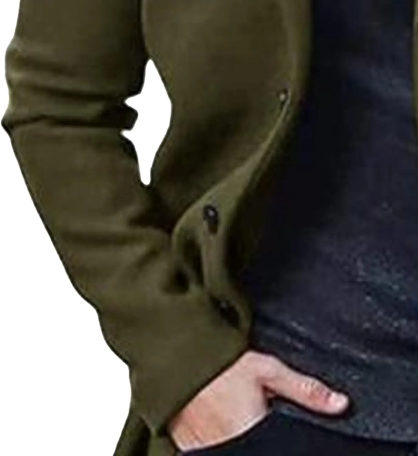 Maiyifu-GJ Men's Thermal Wool Blend Trench Coats Single Breasted Notch Lapel Wool Coat Mid-Length Fashion Peacoat