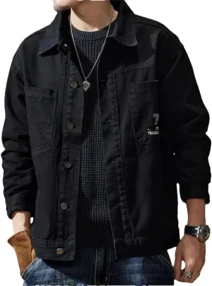 Man Denim Jackets Cargo Coat For Men Blazer Distressed Slim Denim Jacket Coat