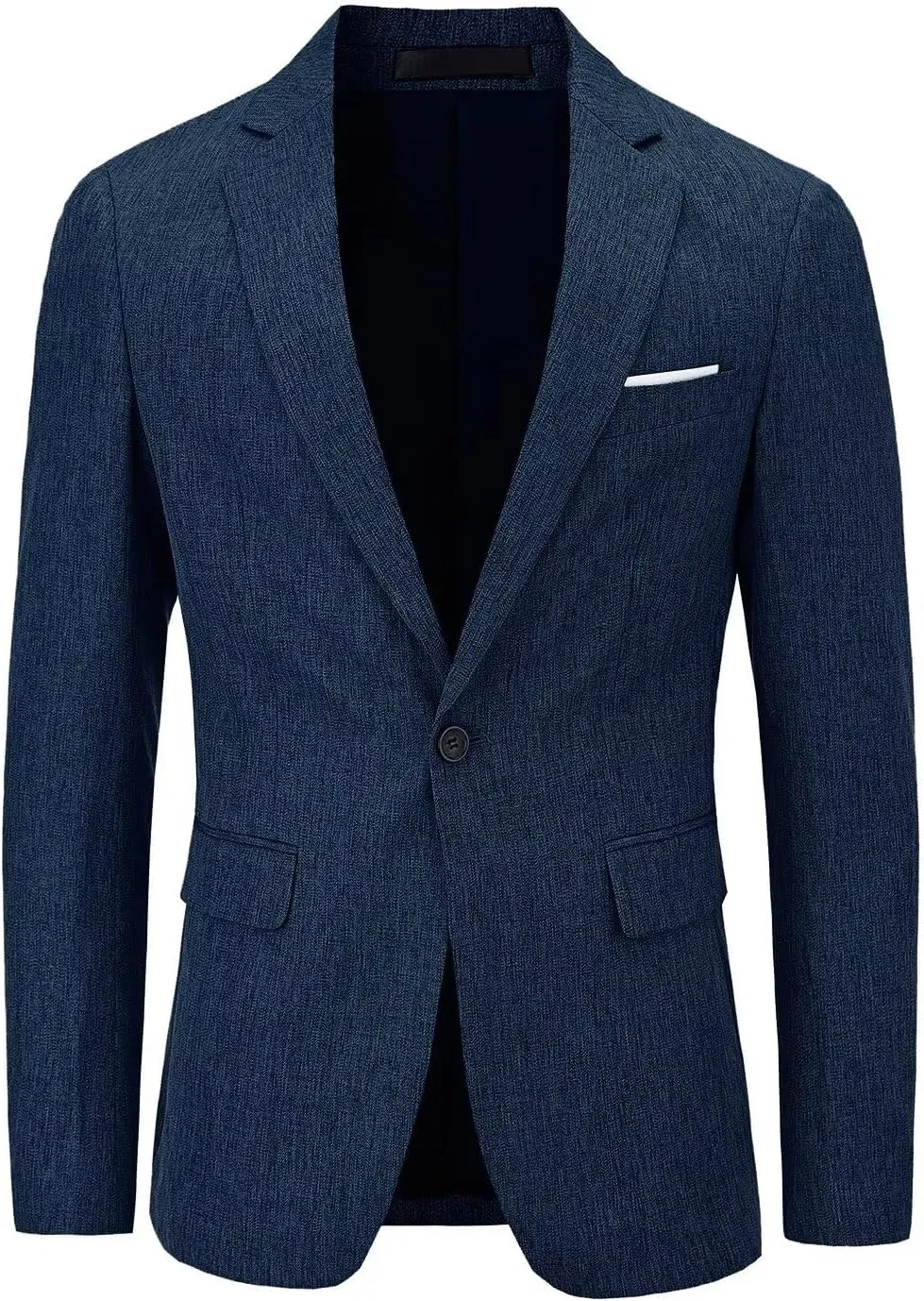 Men Blazer Slim Fit Sport Coat Casual One Button Lightweight Business Suit Jackets
