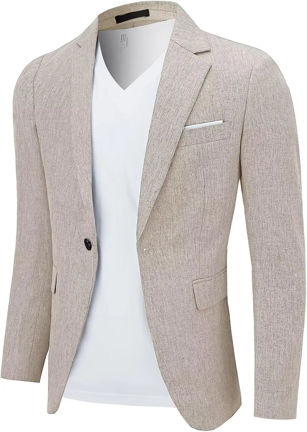Men Blazer Slim Fit Sport Coat Casual One Button Lightweight Business Suit Jackets