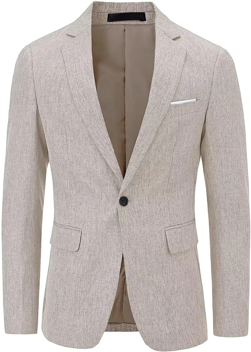 Men Blazer Slim Fit Sport Coat Casual One Button Lightweight Business Suit Jackets
