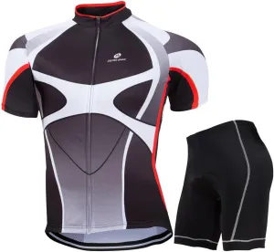 Men Breathable Quick Dry Comfortable Short Sleeve Jersey   Padded Shorts Cycling Clothing Set Cycling Wear Clothes