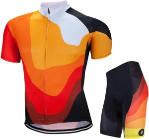 Men Breathable Quick Dry Comfortable Short Sleeve Jersey   Padded Shorts Cycling Clothing Set Cycling Wear Clothes