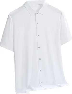 Men Quick Dry Shirts Short Sleeve Breathable Solid Casual Shirt Men Social Blouse