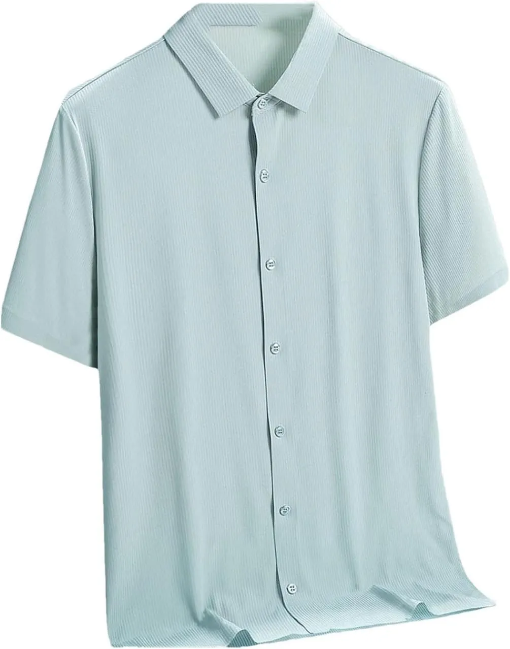 Men Quick Dry Shirts Short Sleeve Breathable Solid Casual Shirt Men Social Blouse