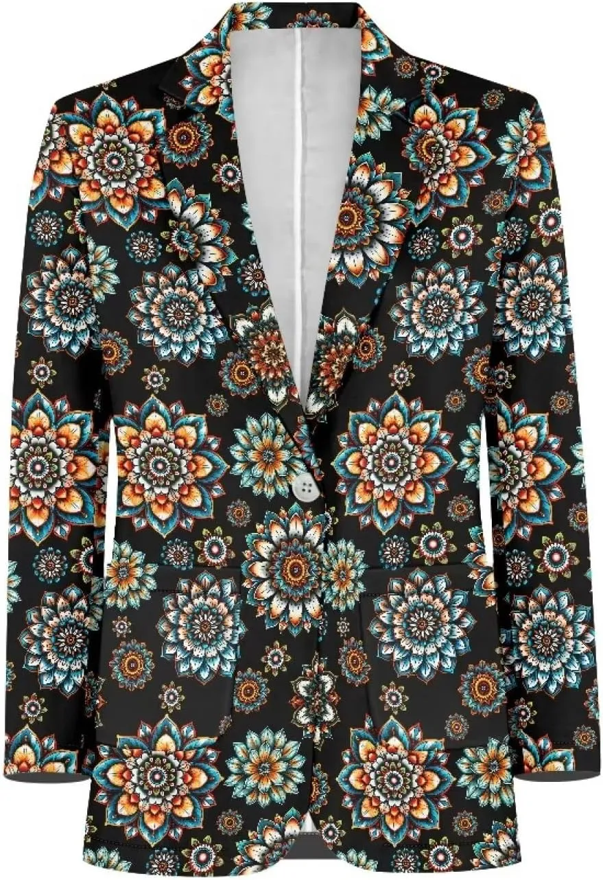 Mens Blazer Casual Sport Coats Slim Fit One Button Blazer Suit Jacket Lightweight Sports Jacket with Pockets