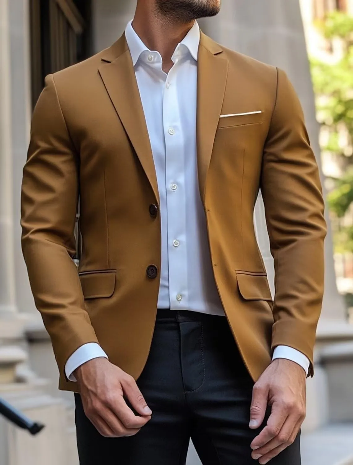 Men's Blazer Lightweight Sport Coat Blazer Solid Casual Two Botton Jackets for Men