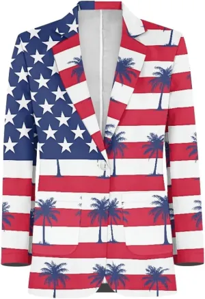Men's Casual Blazer One Button Long Sleeve Blazer Suit Jackets Slim Fit Sports Coats with Pocket S-5XL