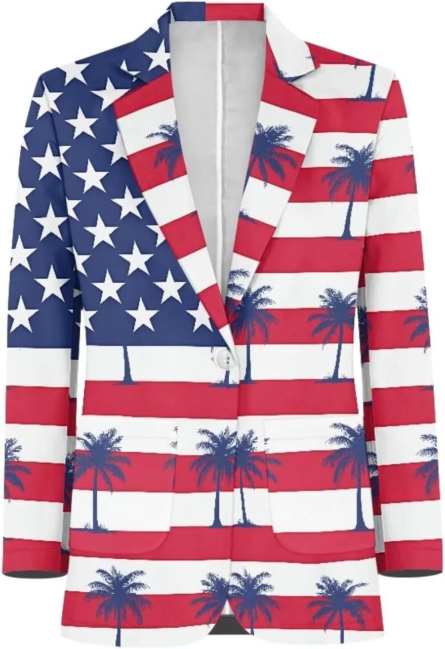 Men's Casual Blazer One Button Long Sleeve Blazer Suit Jackets Slim Fit Sports Coats with Pocket S-5XL