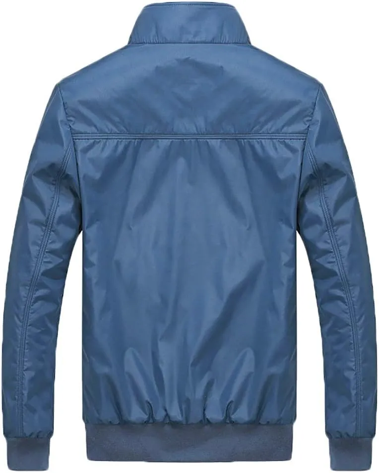 Mens Casual Jacket Outdoor Slim Windbreaker Lightweight Track Jackets Outwear Coats