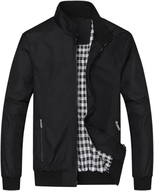 Mens Casual Jacket Outdoor Slim Windbreaker Lightweight Track Jackets Outwear Coats