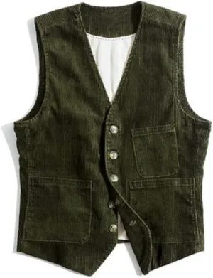 Mens Corduroy Blazer Jacket, Mens Casual Vintage Blazers Suits Corduroy Waistcoat Slim Fit Vest for Wedding Work