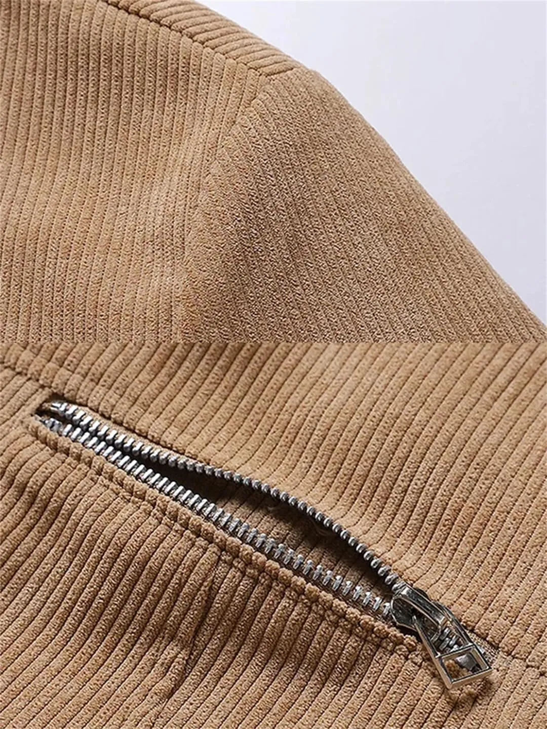 Mens Cotton-Padded Jacket Thickened Fleece Single-Breasted Coat Casual Winter Outerwear
