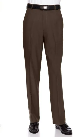 Mens Dress Pants Flat Front - Machine Washable Casual Pants Comfortable for Everyday Wear - Versatile Suit Pant for Work